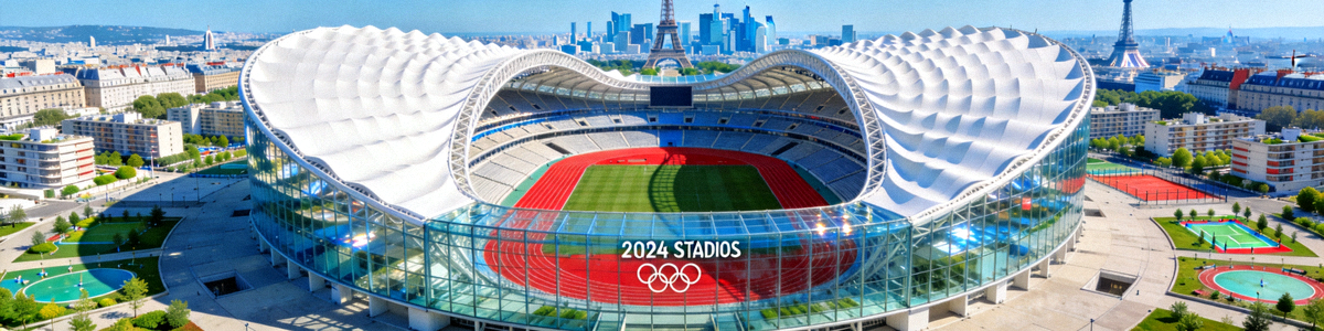 2024年巴黎奥运会主体育场鸟瞰图 - 现代建筑与体育精神的结合